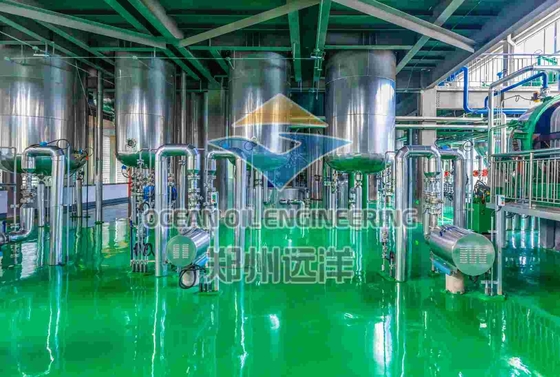 ISO9001 食用油精製機 1000T/D PLC制御システム付き