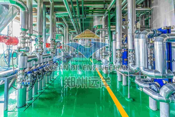 ISO9001 物理精製工場 1000T/D 綿種油加工用