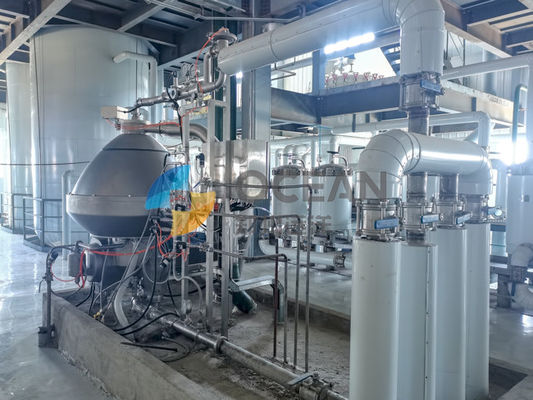 粗野なパーム油30-1500TPDのOEMの化学物理的な精錬